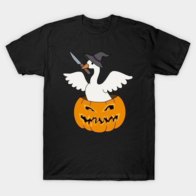 Halloween Goose T-Shirt by valentinahramov